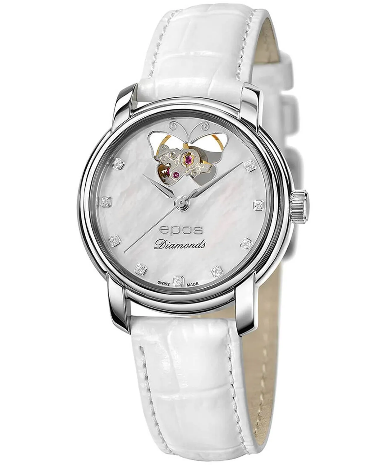 Orologio da Donna Epos Ladies Diamonds Open Heart Automatic 4314.133.20.89.10