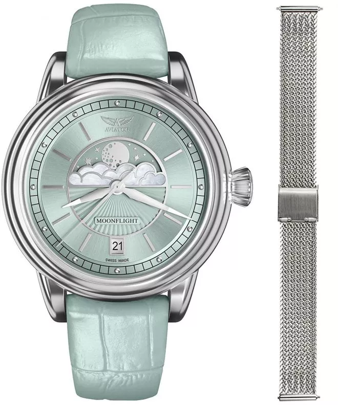 Orologio da Donna Aviator Douglas Moonflight + bransoleta Morellato V.1.33.0.261.4-W-SET