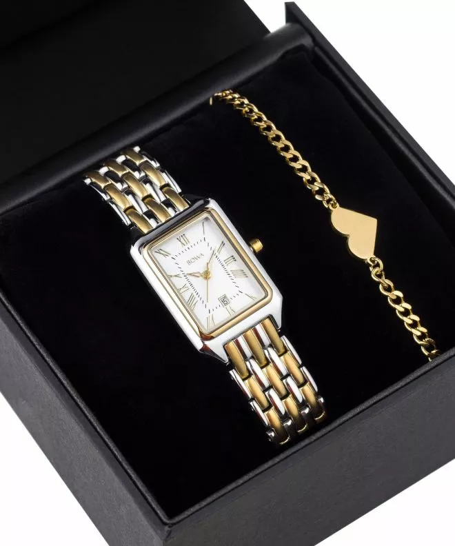 Orologio da Donna BOWA Barcelona White Silver-Gold Steel 23 Gift Set BC2345-24-148S-419-02
