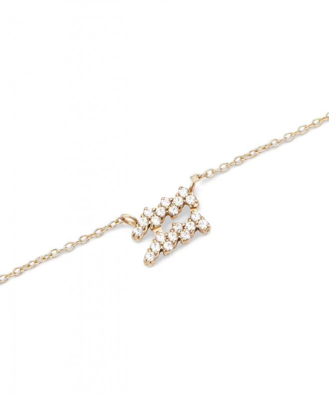 Collana Daniel Wellington Crystal Zodiac Chain Gold Aquarius DW00400929