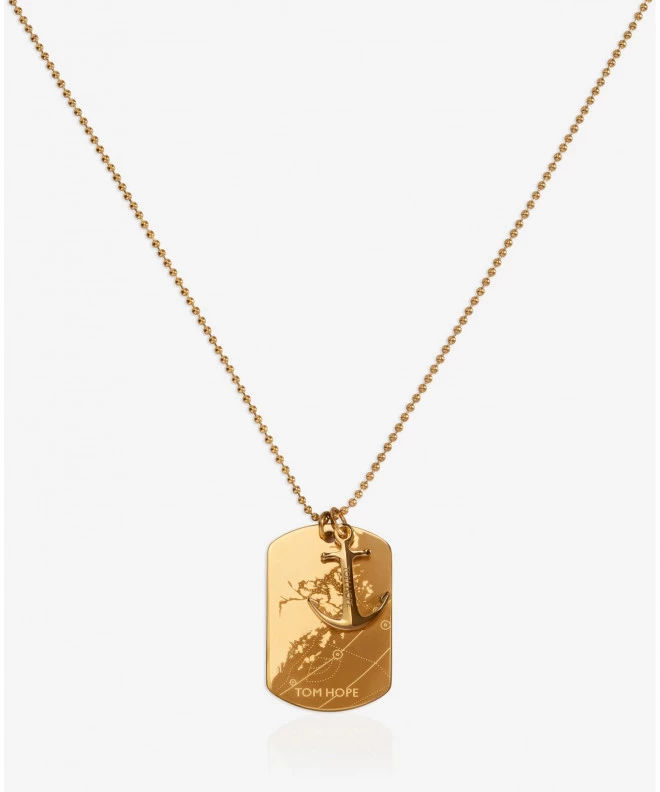 Collana Tom Hope Island Tag Gold TM0625