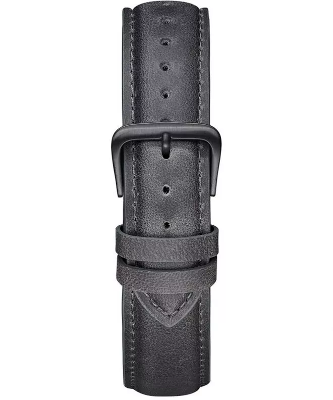 Striscia Meller Grey Black Leather 20 mm NST-1GREY