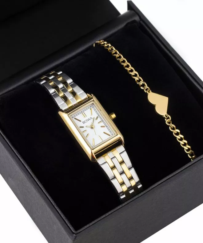 Orologio da Donna BOWA Paris White Silver-Gold Steel 20 Gift Set PS194-54-148S-419-02