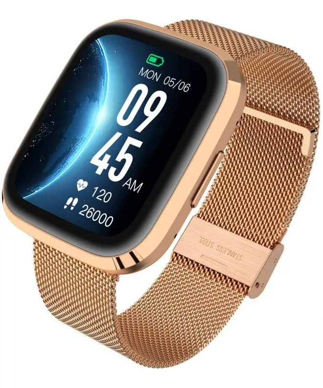 Smartwatch Unisex Garett GRC STYLE Gold Steel 5904238484869