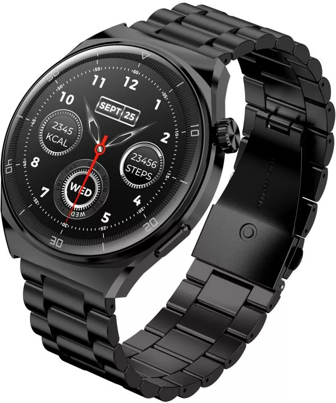 Smartwatch da Uomo Garett V12 Black Steel 5904238485620