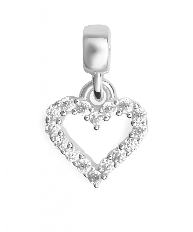 Pendente Daniel Wellington Heart Contour Crystal Charm Silver DW00401051