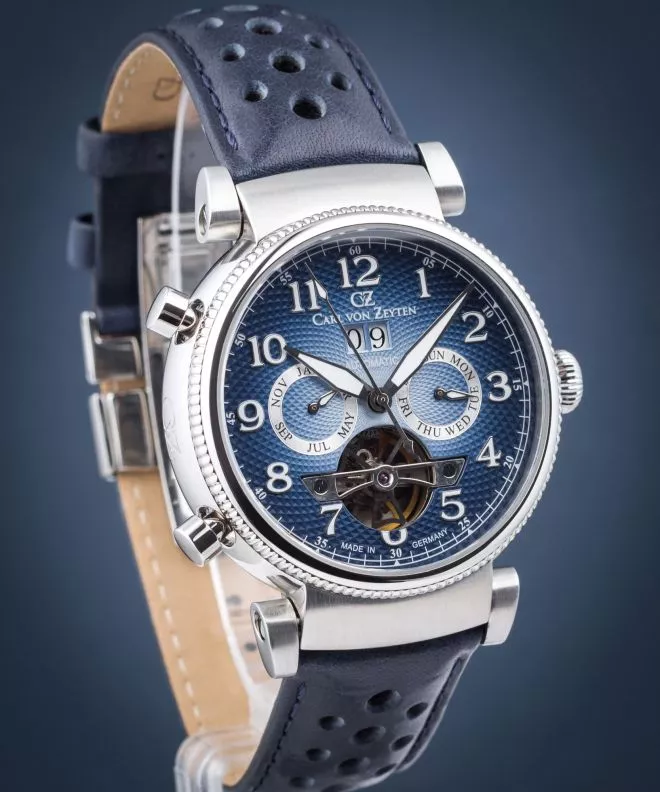 Orologio da Uomo Carl von Zeyten Ruhestein Open Heart Automatic CVZ0075BLS