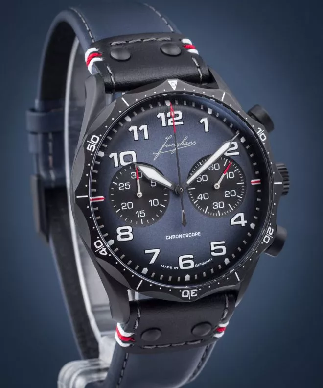 Orologio da Uomo Junghans Meister Pilot Chronoscope Navy Blue Limited Edition 027/3396.00