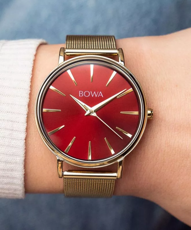 Orologio da Donna BOWA Praha Red Gold Mesh 38 PH384-134-184M