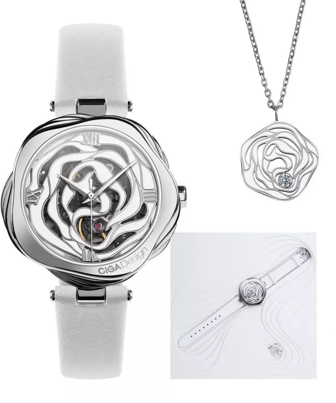 Orologio da Donna Ciga Design R Danish Rose Skeleton Automatic R022-SISI-W1
