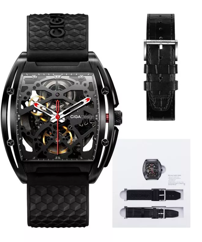 Orologio da Uomo Ciga Design Z-Series Edge DLC Skeleton Automatic Z031-BLBL-W15BK