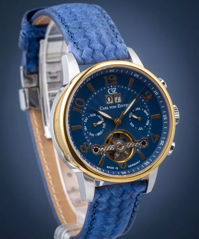 Orologio da Uomo Carl von Zeyten Bühl II Open-heart Big Date Calendar CVZ0074GBLS