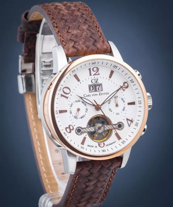 Orologio da Uomo Carl von Zeyten Bühl II Open-Heart Big Date Calendar Limited Editio CVZ0074RWHS