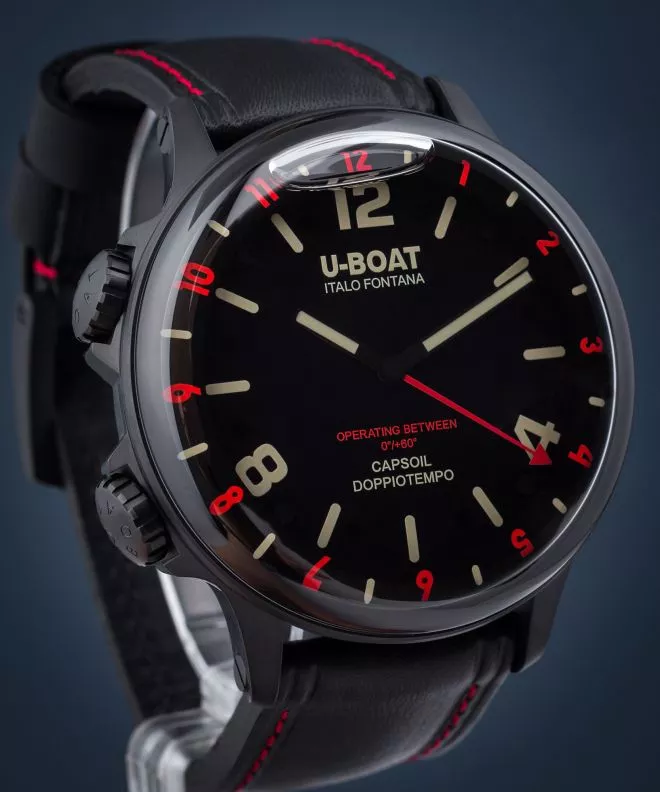 Orologio da Uomo U-Boat Capsoil Doppiotempo 55 DLC Red Rehaut 9673