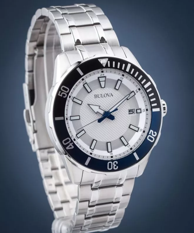 Orologio da Uomo Bulova Diver White Steel 100m 98B349