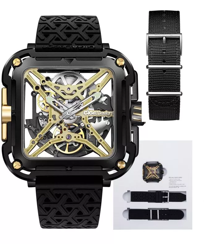 Orologio da Uomo Ciga Design X Series Gorilla Black DLC & Gold Titanium Automatic X021-BLGO-W25BK
