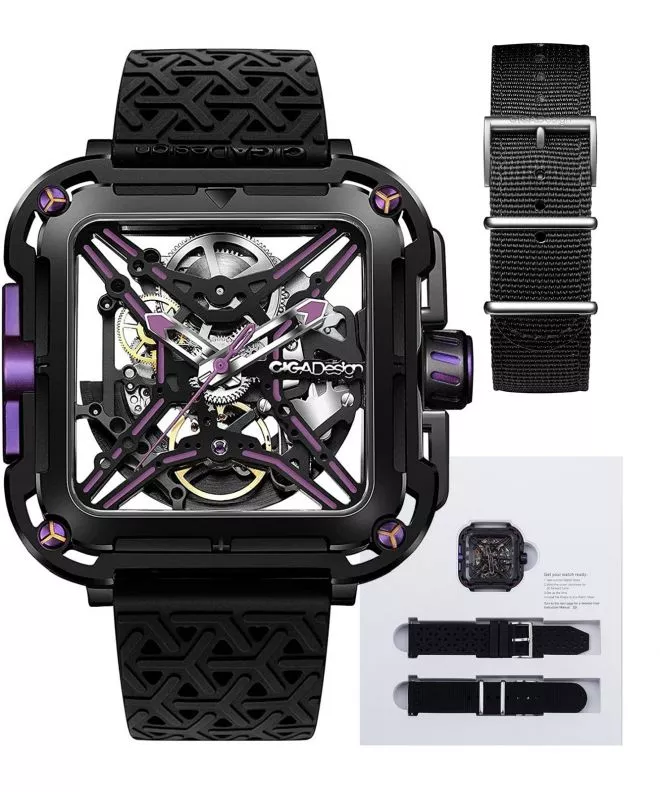 Orologio da Uomo Ciga Design X Series Black & Purple Skeleton Automatic X011-BLPL-W25BK