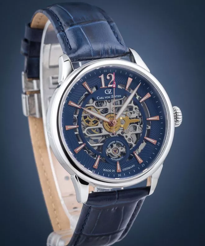 Orologio da Uomo Carl von Zeyten Schramberg Skeleton Automatic Limited Edition CVZ0080BLRS