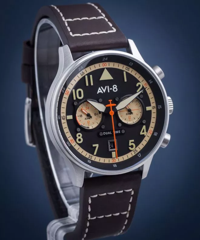 Orologio da Uomo AVI-8 Hawker Hurricane Carey Dual Time Manston AV-4088-01