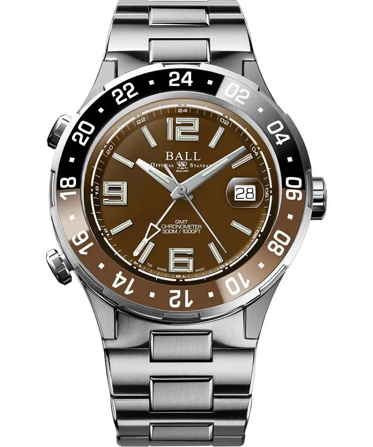 Orologio da Uomo Ball Roadmaster Pilot GMT Automatic Titanium Chronograph Limited Edition DG3038A-S5CJ-BR