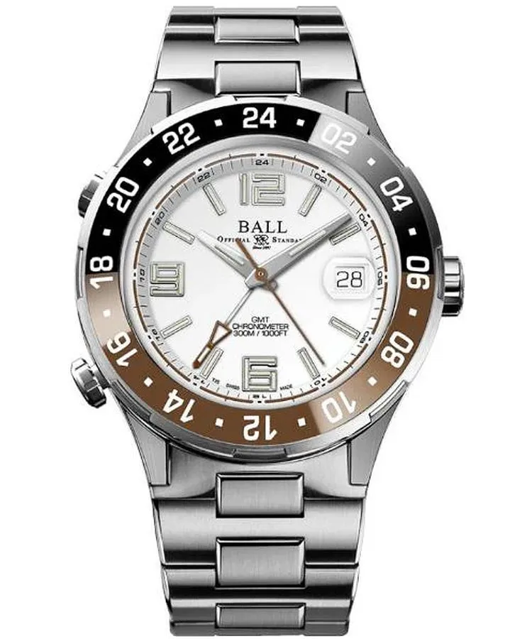 Orologio da Uomo Ball Roadmaster Pilot GMT Automatic Titanium Chronograph Limited Edition DG3038A-S5CJ-WH