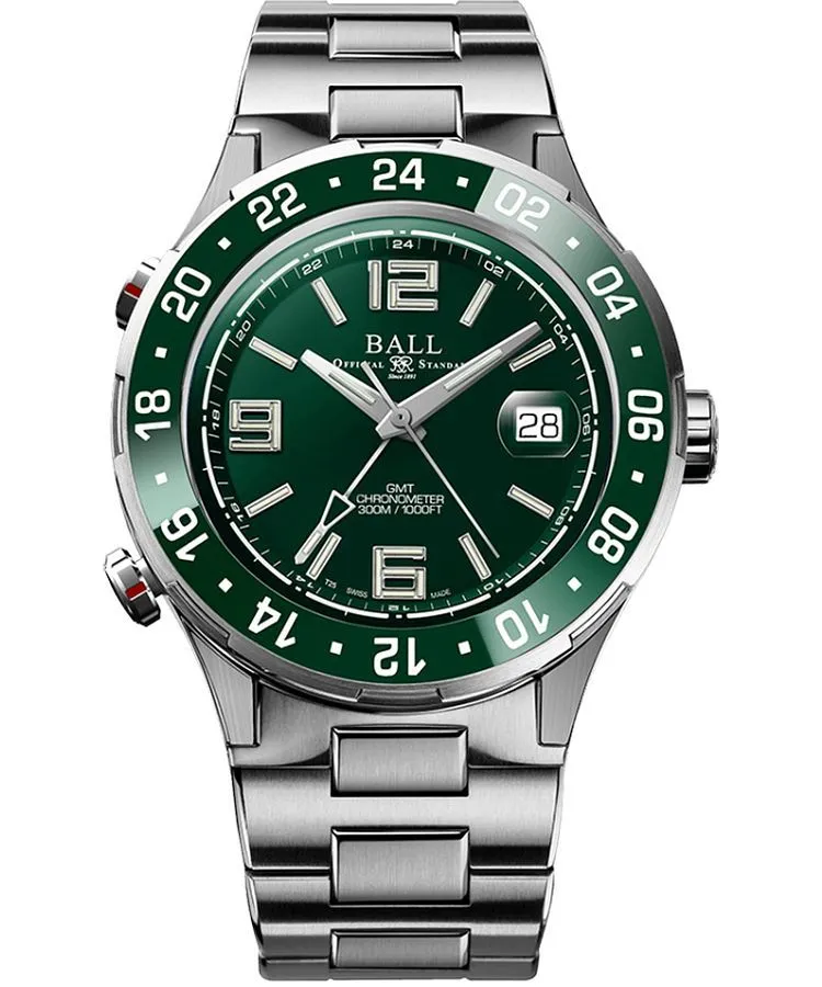 Orologio da Uomo Ball Roadmaster Pilot GMT Automatic Titanium Chronograph Limited Edition DG3038A-S7CJ-GR