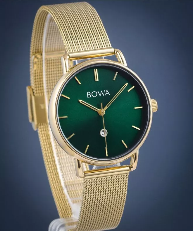 Orologio da Donna BOWA Milan Green Gold Mesh 34 MI344-04-164M