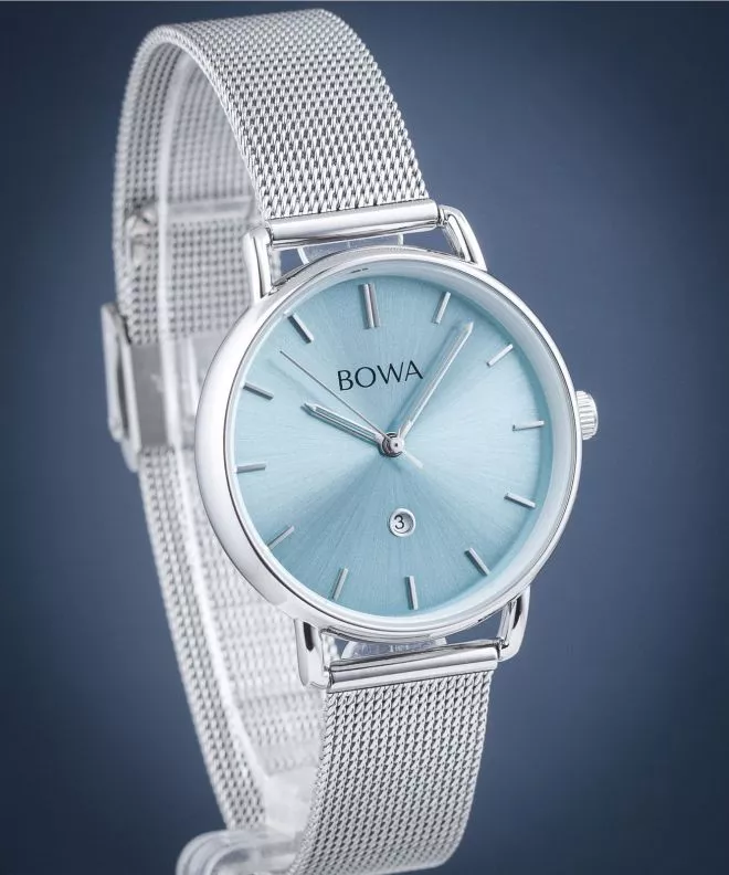 Orologio da Donna BOWA Milan Ice-Blue Silver Mesh 34 MI345-95-165M