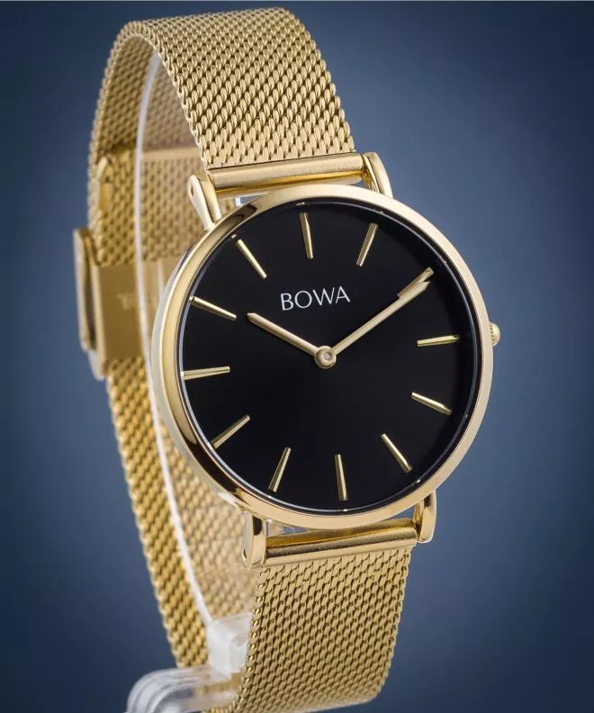Orologio da Donna BOWA New York Petite Black-Gold Mesh 34 NY344-14-184M
