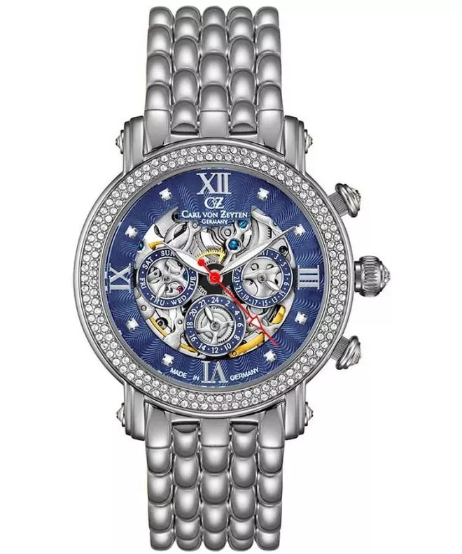 Orologio da Donna Carl von Zeyten Kniebis Skeleton Automatic CVZ0062BLMS