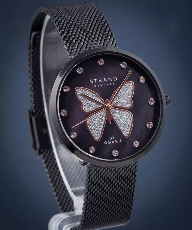 Orologio da Donna Strand by Obaku Butterfly S700LXBBMB-DB