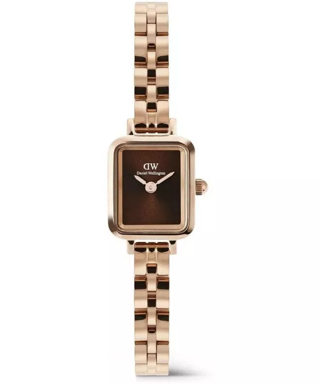 Orologio da Donna Daniel Wellington Quadro Mini Arch 3-link Amber Sunray Rose Gold DW00100849