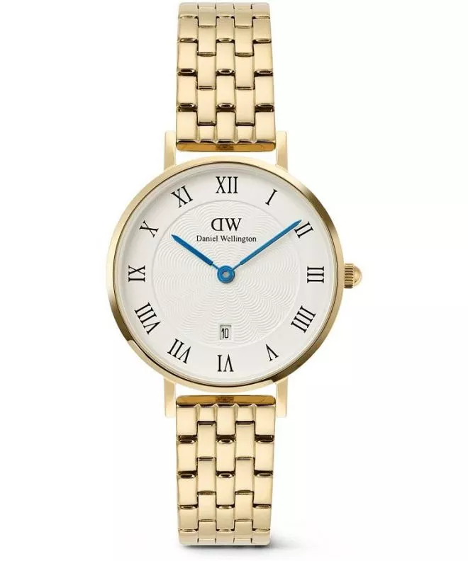 Orologio da Donna Daniel Wellington Petite Roman Numerals Date 5-link Gold DW00100857