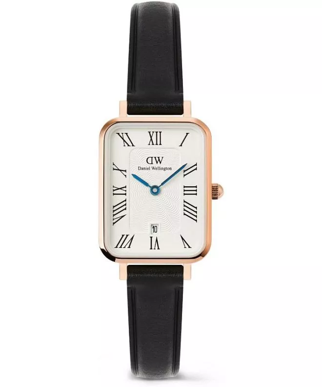 Orologio Unisex Daniel Wellington Quadro Roman Numerals Date Sheffield Rose Gold DW00100862