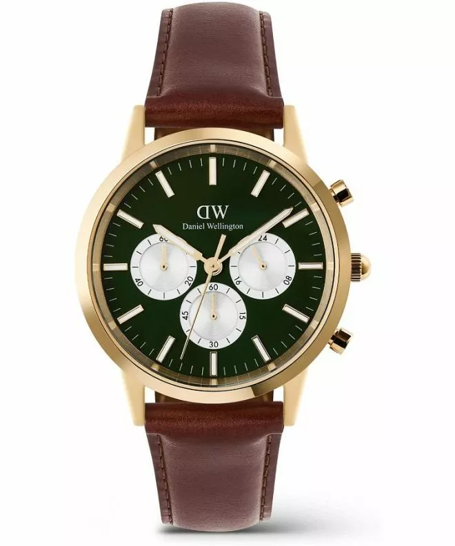 Orologio da Uomo Daniel Wellington Iconic St Mawes Emerald Panda Gold Chronograph DW00100876