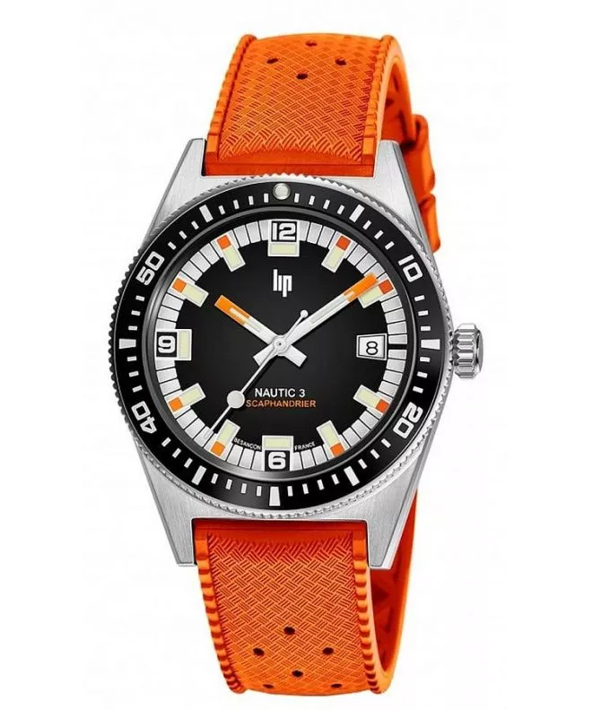 Orologio Unisex Lip Nautic 3 Scaphandrier Orange G100 Automatic 670098