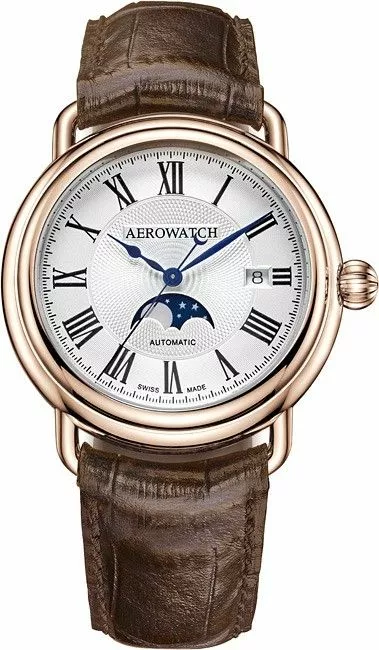 Orologio da Uomo Aerowatch 1942 Moon Phases Automatic 77983-RO01