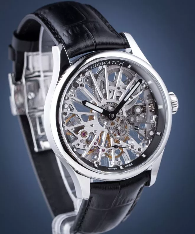 Orologio da Uomo Aerowatch Renaissance Skeleton Cobweb 50981-AA17