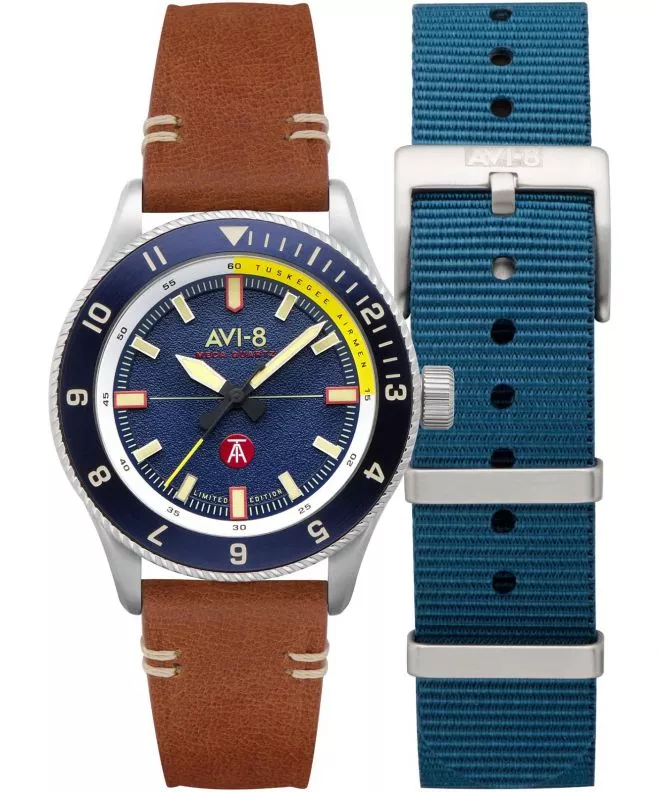 Orologio da Uomo AVI-8 Flyboy Tuskegee Airmen Limited Edition SET AV-4103-02