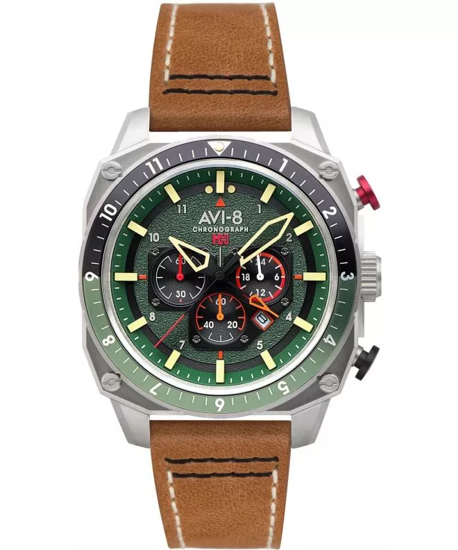 Orologio da Uomo AVI-8 Forest Hawker Hurricane Atlas Dual Time Chronograph AV-4100-01