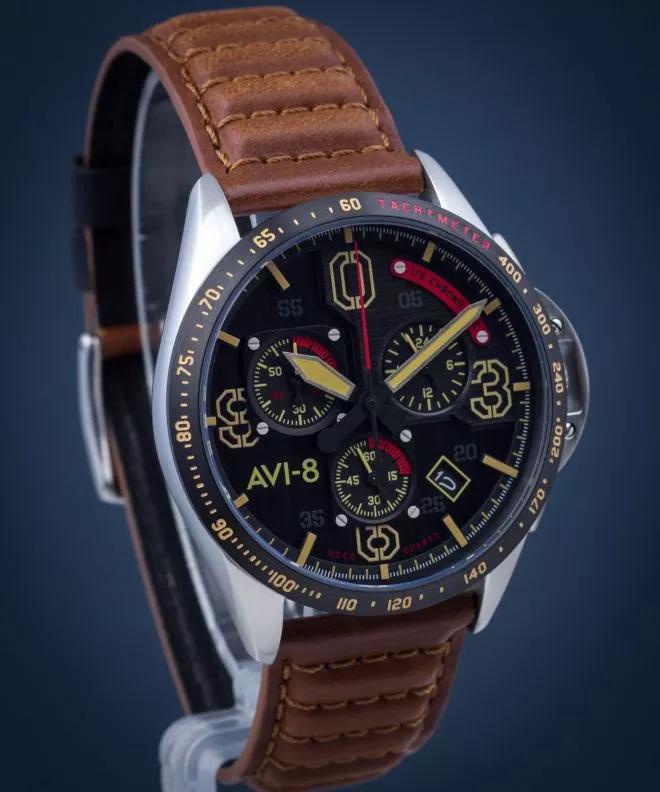 Orologio da Uomo AVI-8 P-51 Mustang Blakeslee Chronograph Bronze Oak AV-4077-02