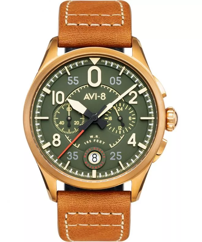 Orologio da Uomo AVI-8 Spitfire Lock Chronograph Bronze Green AV-4089-02