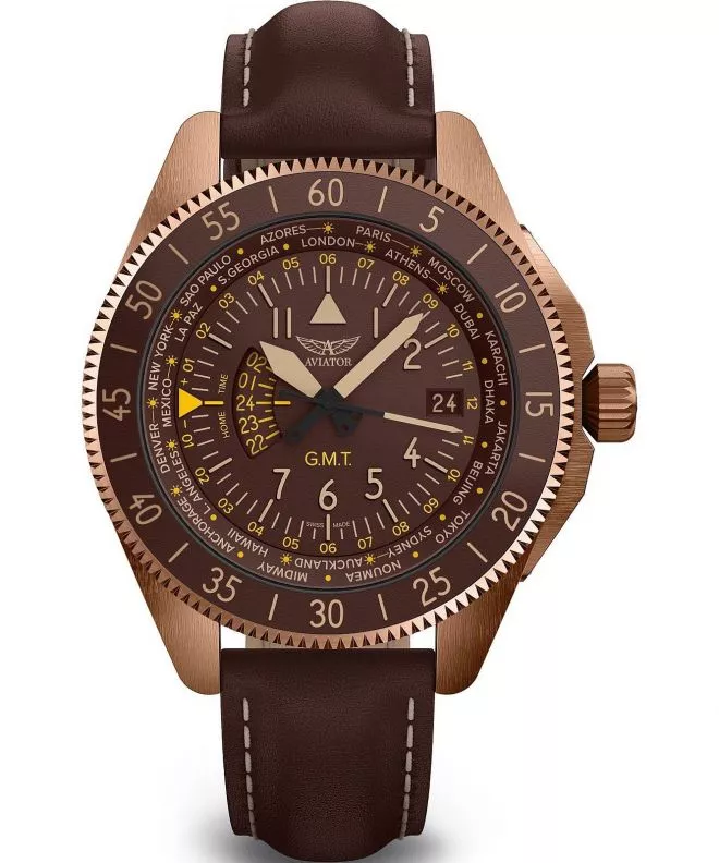 Orologio da Uomo Aviator Airacobra GMT V.1.37.8.306.4