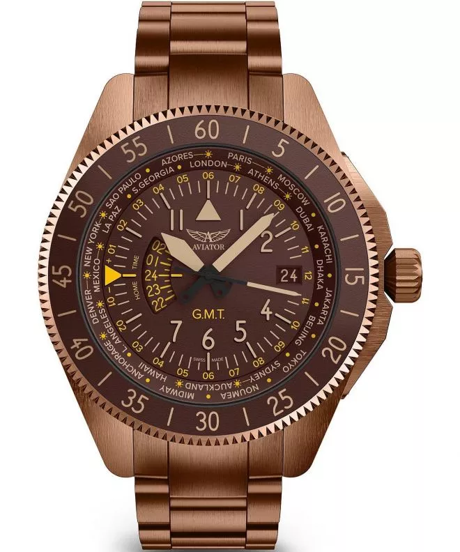 Orologio da Uomo Aviator Airacobra GMT V.1.37.8.306.5