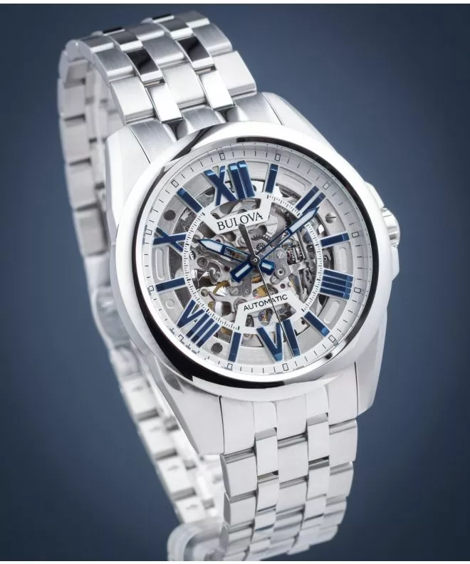 Orologio da Uomo Bulova Skeleton Automatic Open Heart 96A187