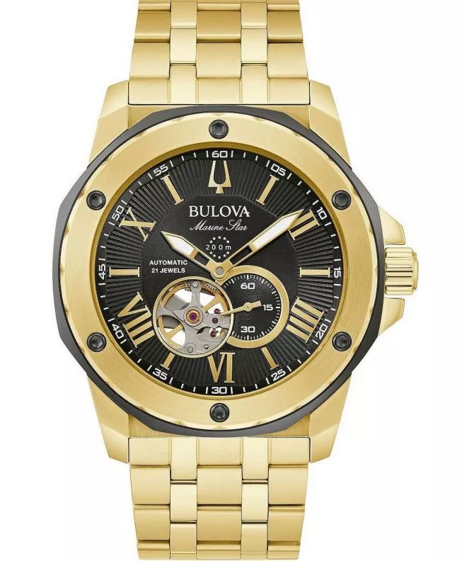 Orologio da Uomo Bulova Marine Star Open Heart Automatic 98A273