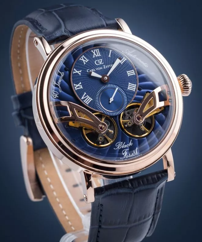 Orologio da Uomo Carl von Zeyten Black Forest Twin Balance Automatic CVZ0017RBL