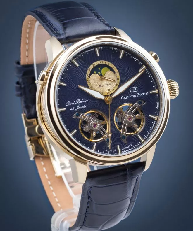 Orologio da Uomo Carl von Zeyten Durbach Twin Balance Automatic CVZ0060GBL