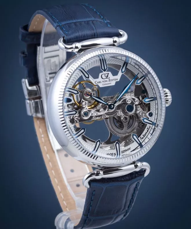 Orologio da Uomo Carl von Zeyten Elzach Skeleton Automatic CVZ0031WH