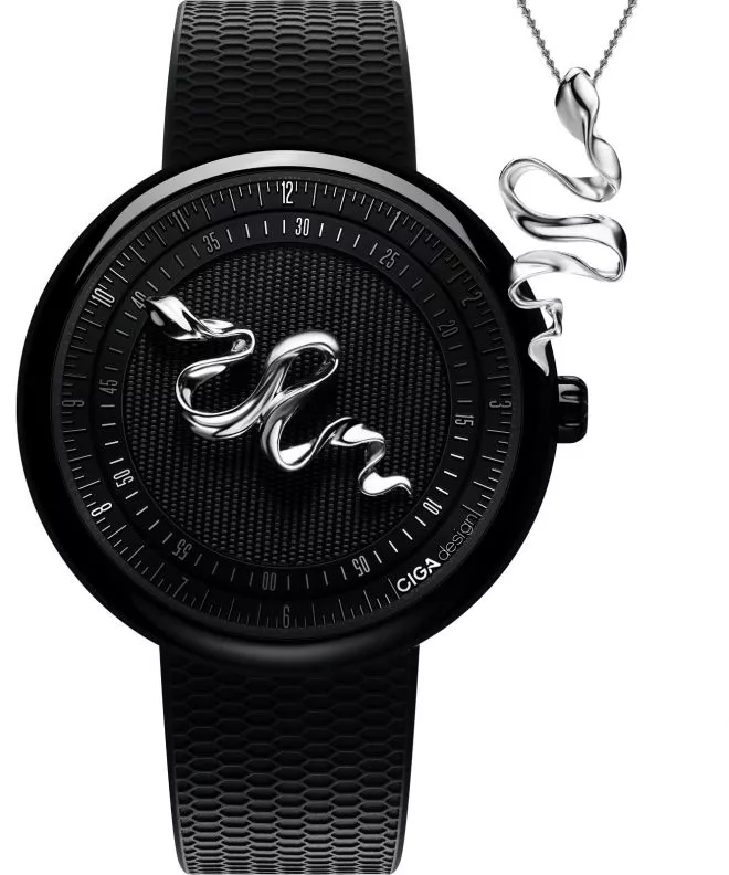 Orologio da Uomo Ciga Design Legend of Serpent Automatic Silver 925 Edition GPHG 2021 SET U037-BB02-W6B